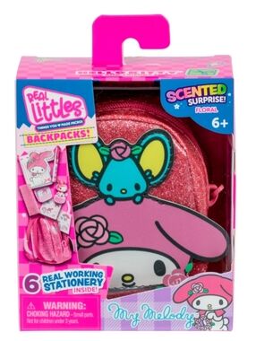 Sanrio Real Littles My Melody Tiny Backpack with Stationary